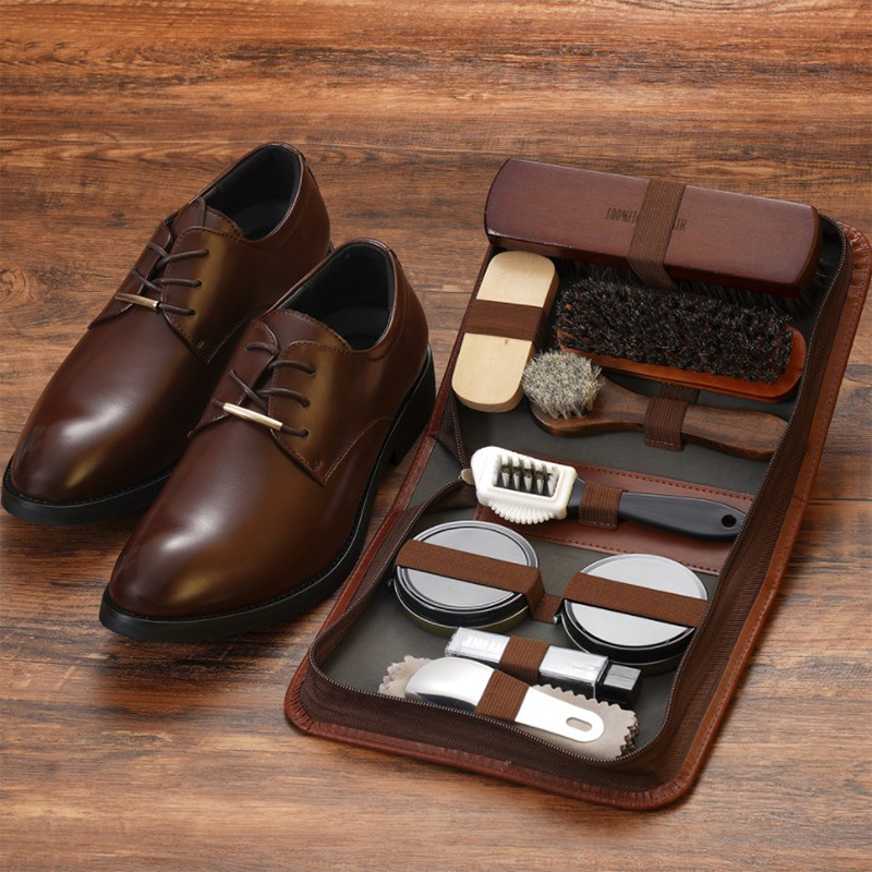 Leather Shoe Polish - Paardenhaar Schoenborstel Set Lederen Verzorging Polijstgereedschap