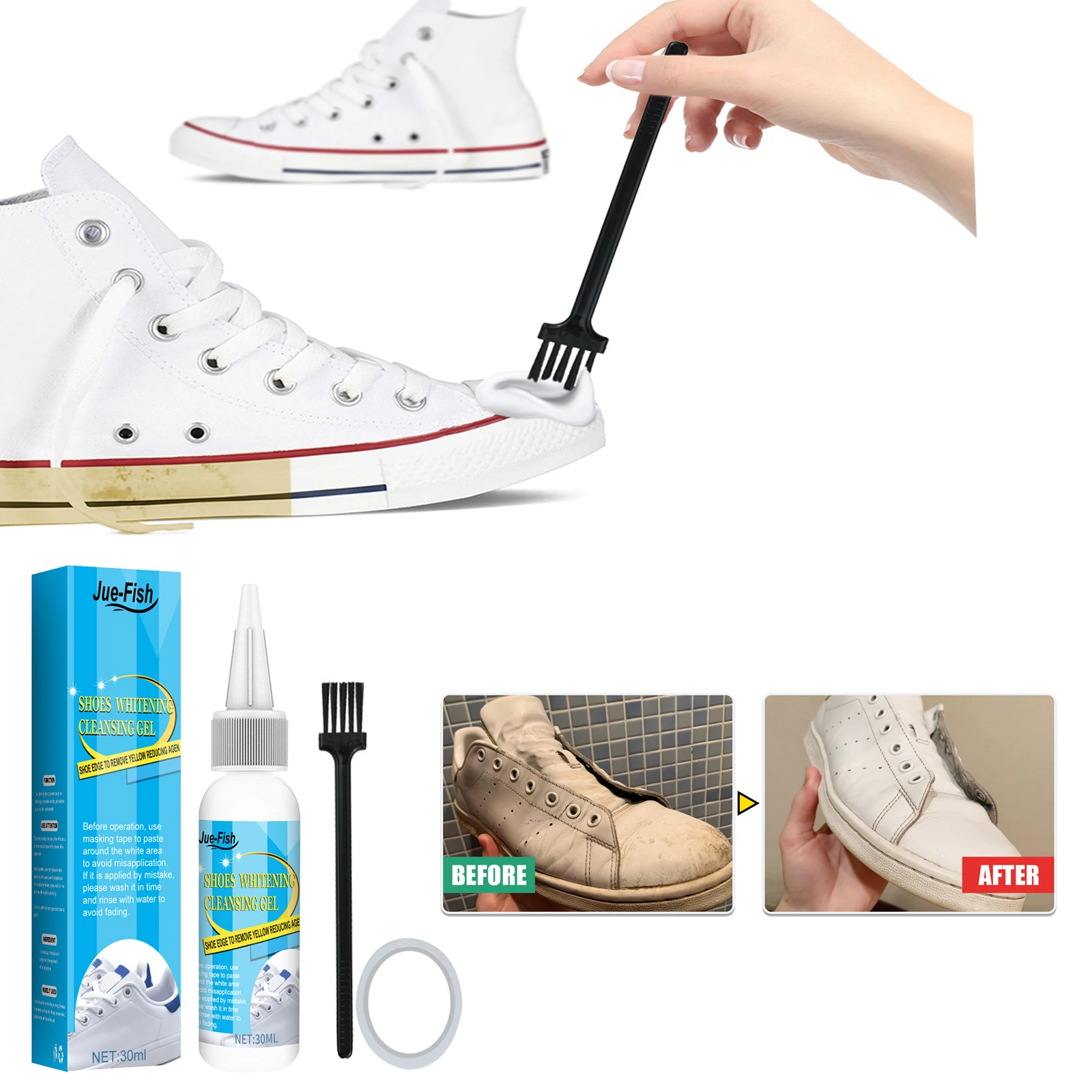 Witte Schoenen Schoonmaken Gel - Sneaker Cleaner recensie en prijs